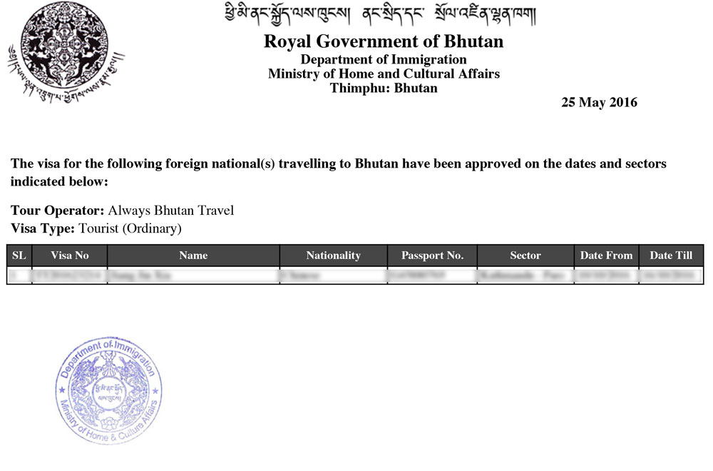 bhutan visit visa for pakistani