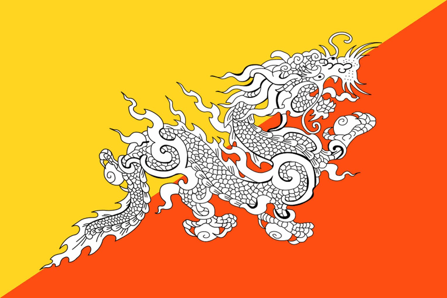 Bhutan flag Flag of Bhutan Bhutans national symbol always bhutan